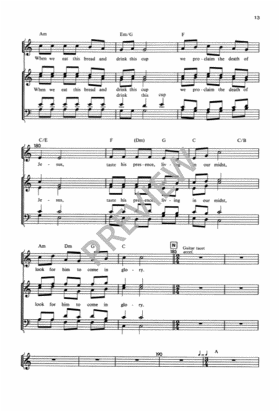 Tableprayer: God of Life and of the Living Unison Choir scores gallery preview page 14