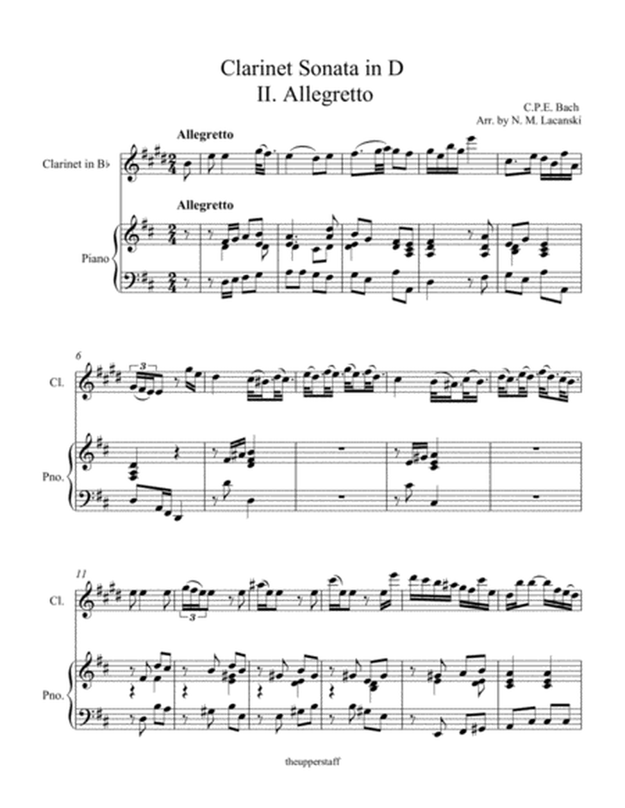 Clarinet Sonata in D II. Allegretto