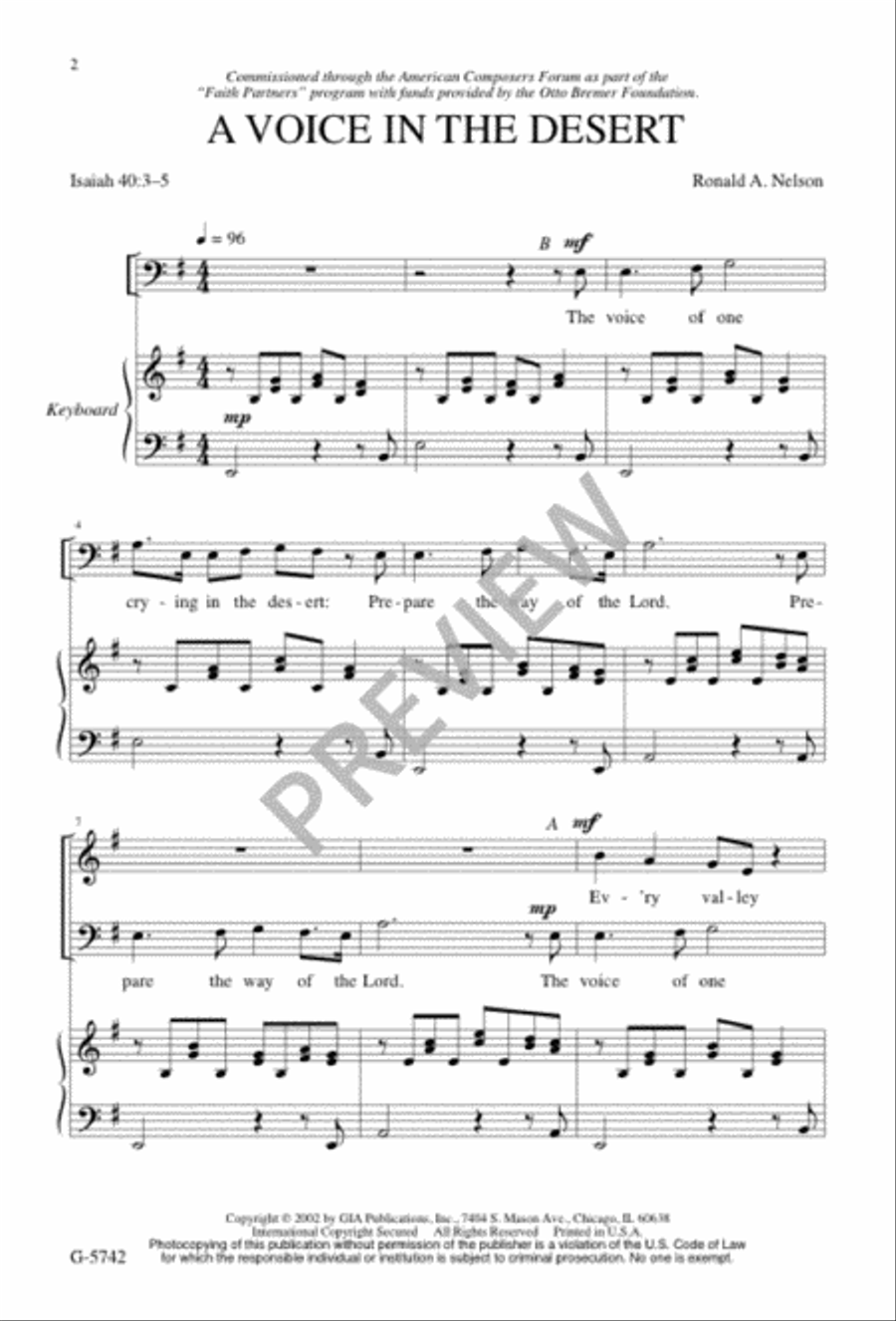 A Voice in the Desert 3-Part scores gallery preview page 2