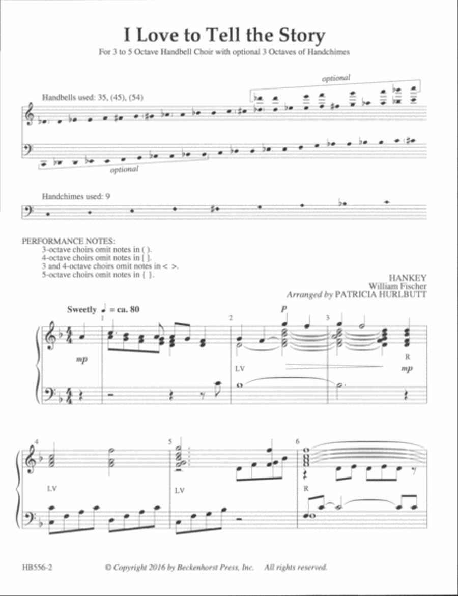 I Love to Tell the Story I Love to Tell the Story 5-Octaves scores gallery preview page 2