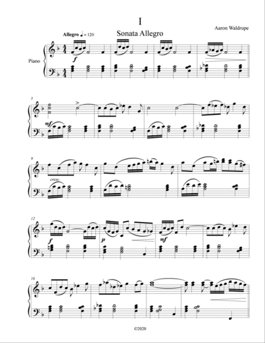 Sonata - in F Major Piano Solo scores gallery preview page 3