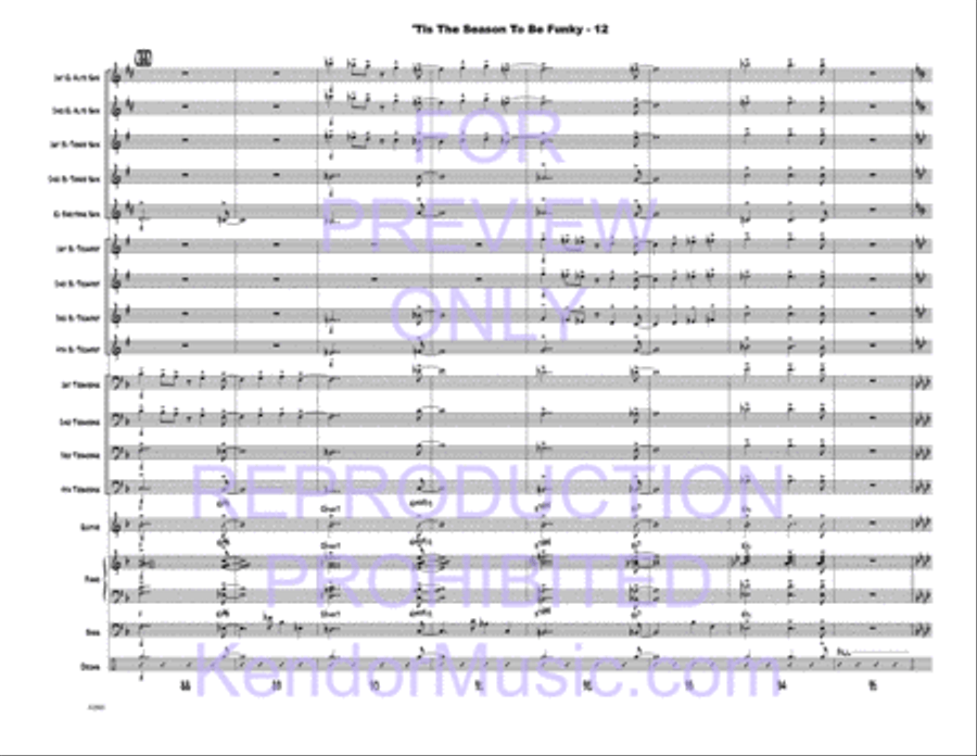 Tis The Season To Be Funky Jazz Ensemble scores gallery preview page 14