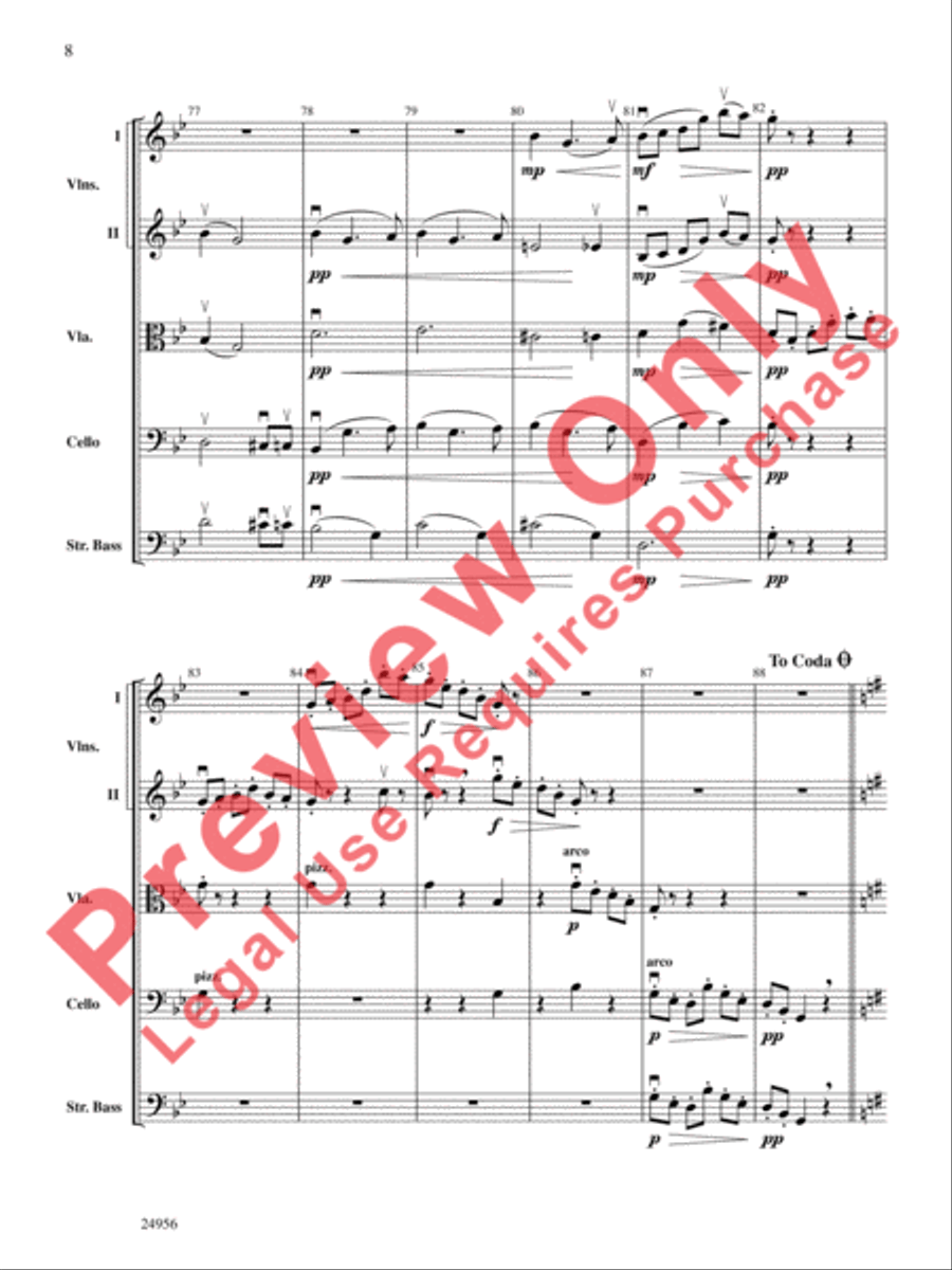 Allegretto Grazioso (from Symphony No. 8) String Orchestra scores gallery preview page 9