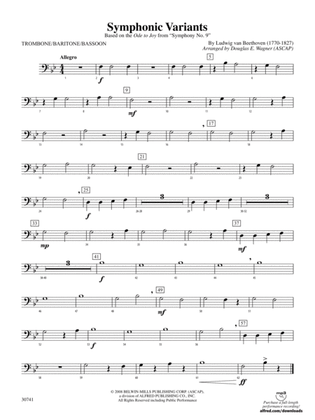 Symphonic Variants (Based on "Ode to Joy" from Symphony No. 9): 1st Trombone