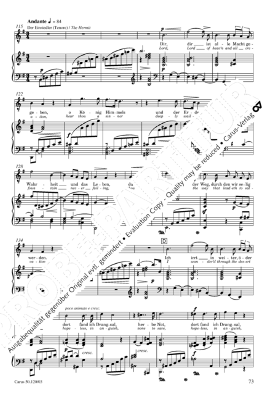 Christoforus + Das Tochterlein des Jairus (Gesamtausgabe, Bd. 9) 4-Part scores gallery preview page 74