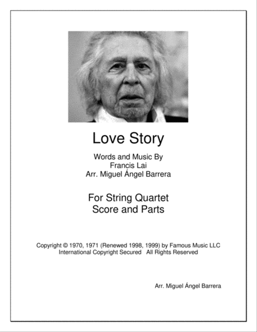 Love Story String Quartet scores gallery preview page 1