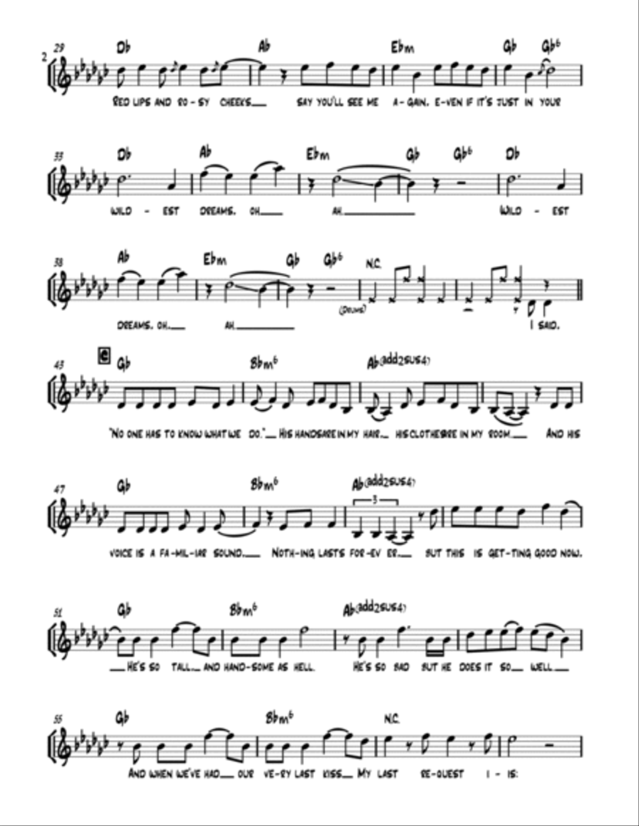 Wildest Dreams Large Ensemble scores gallery preview page 3