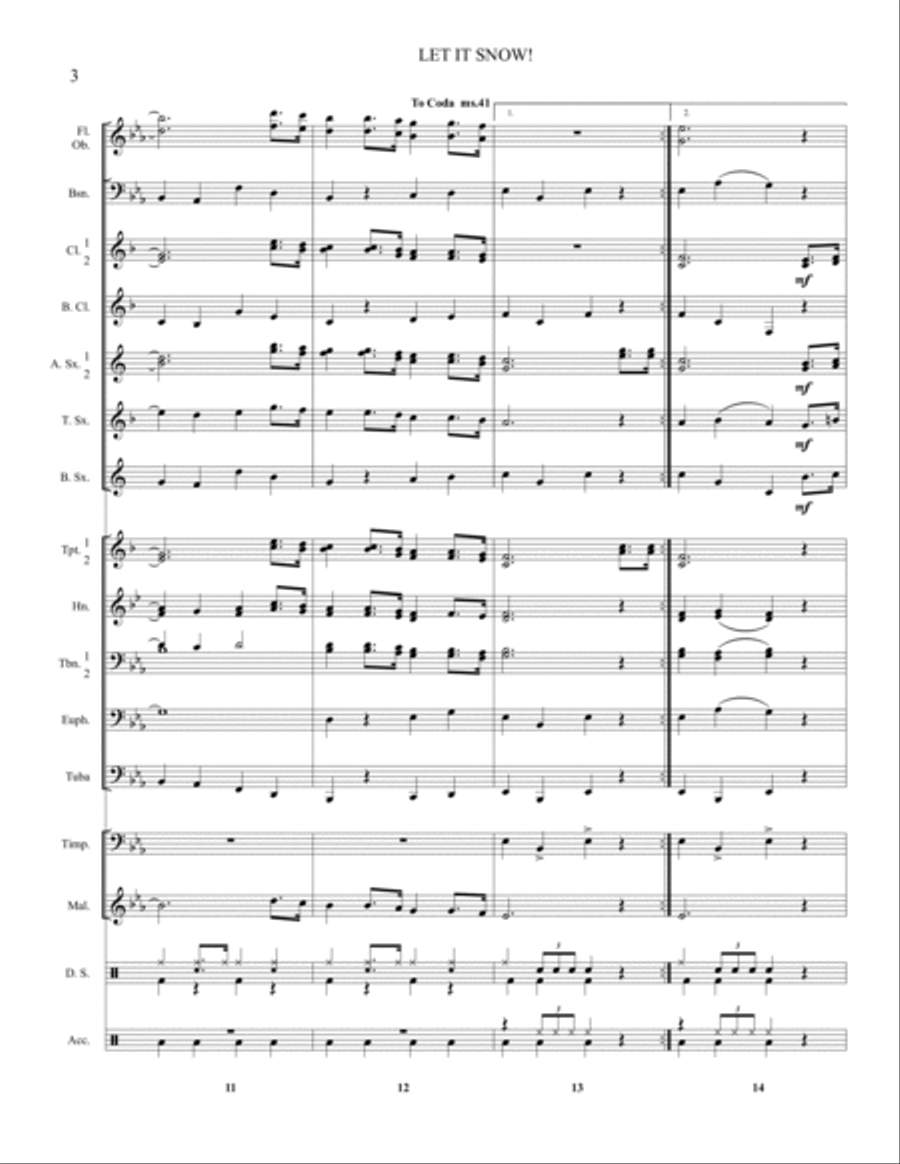 Let It Snow! Let It Snow! Let It Snow! Concert Band scores gallery preview page 6