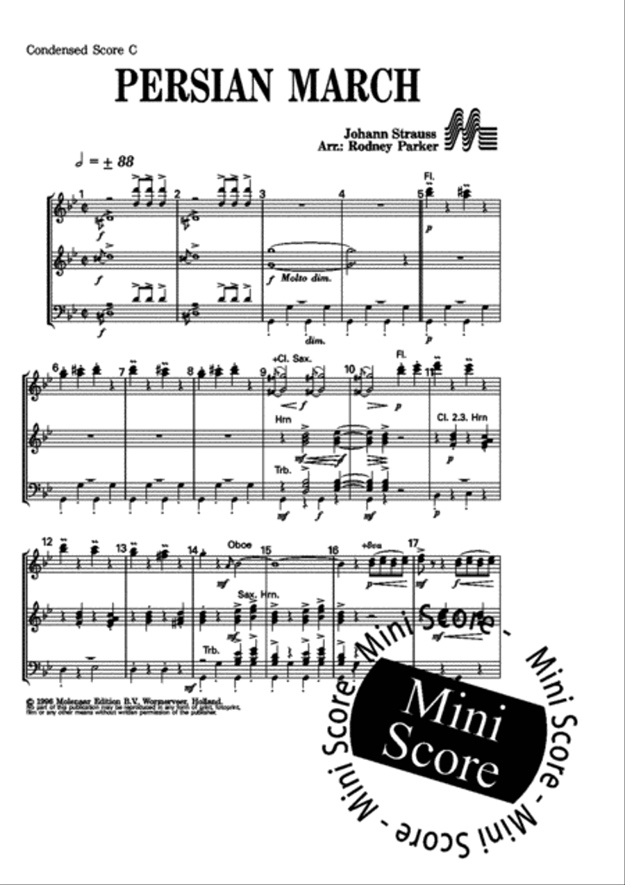 Persian March Fanfare Band scores gallery preview page 17