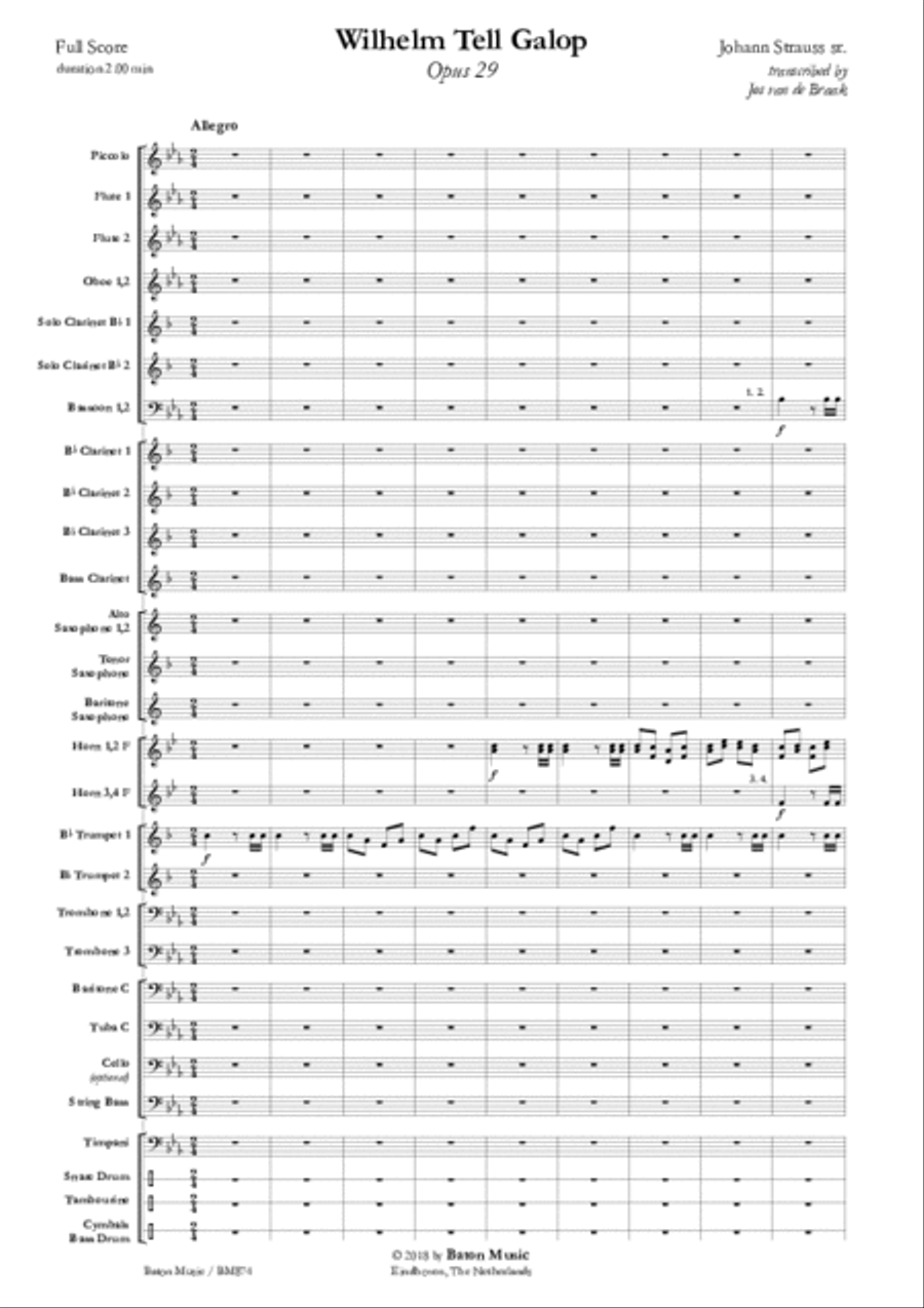 Wilhelm Tell Galop Concert Band scores gallery preview page 2