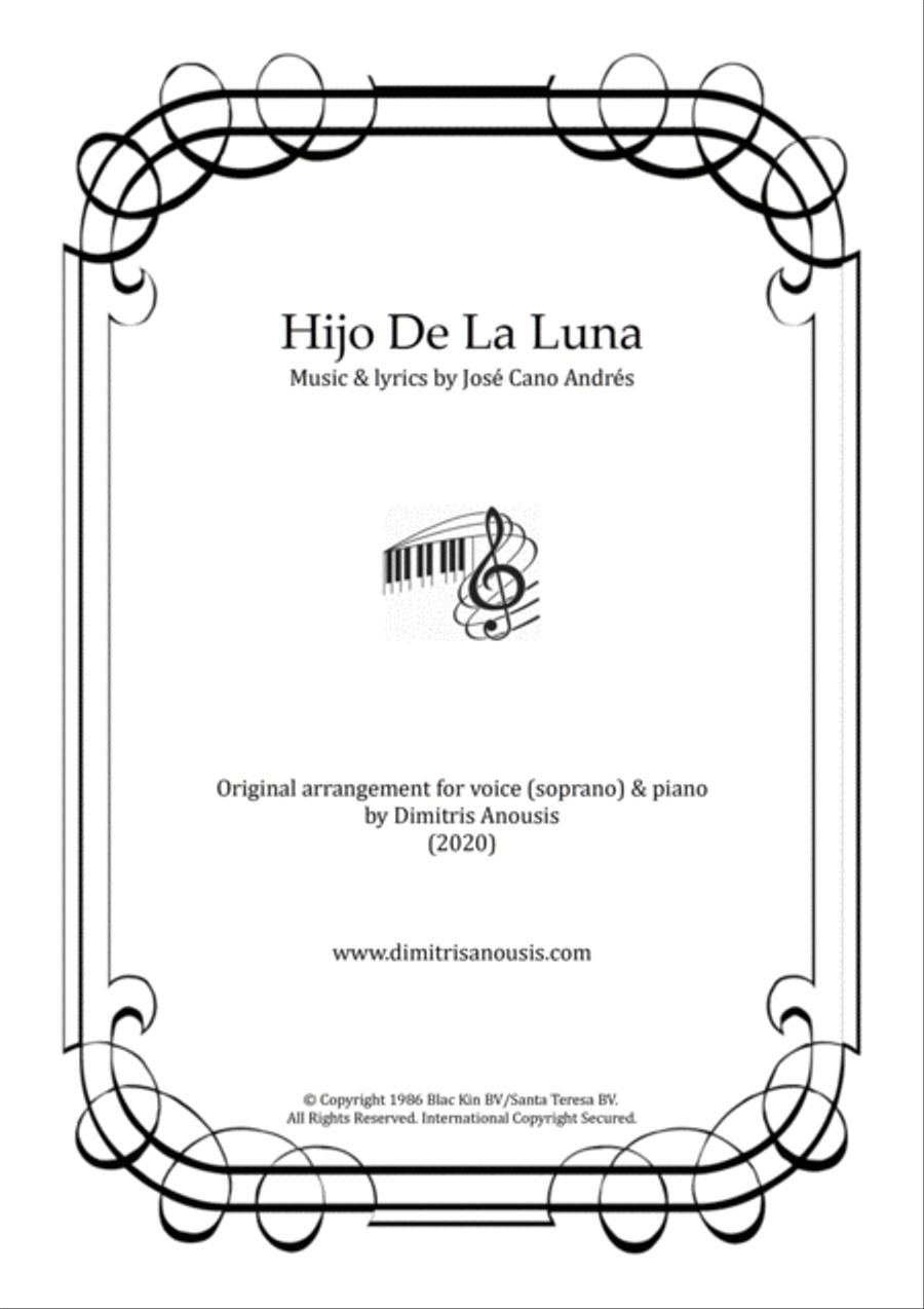 Hijo De La Luna Soprano Voice scores gallery preview page 1