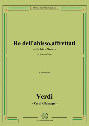 Verdi-Re dell'abisso,affrettati(Invocation Aria),in e flat minor