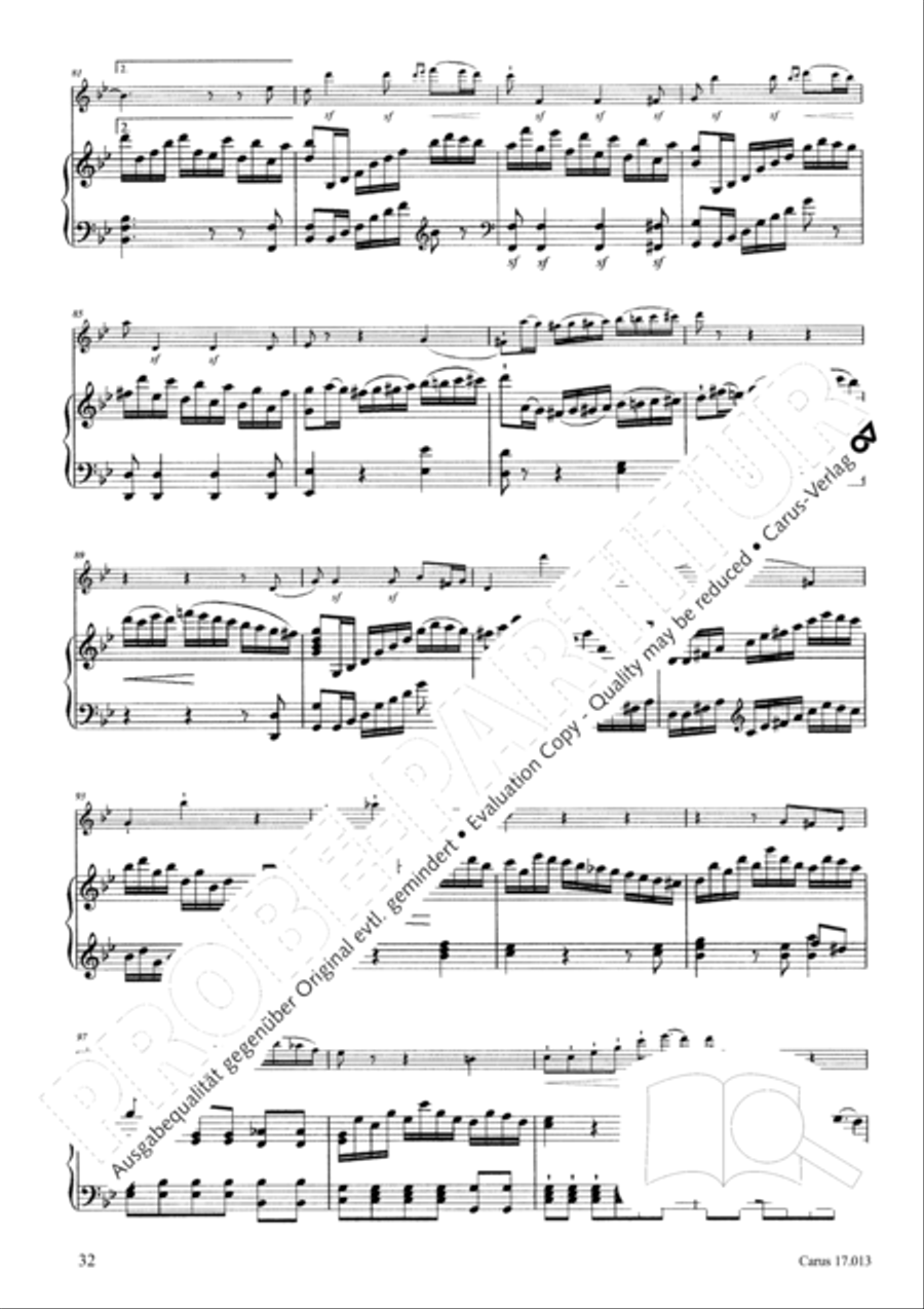 Sonate fur Querflote und Klavier Flute Solo scores gallery preview page 33