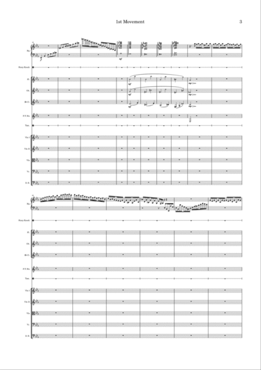 Concerto for Harp in Eb Major (for Harp and Chamber Orchestra) Chamber Orchestra scores gallery preview page 3