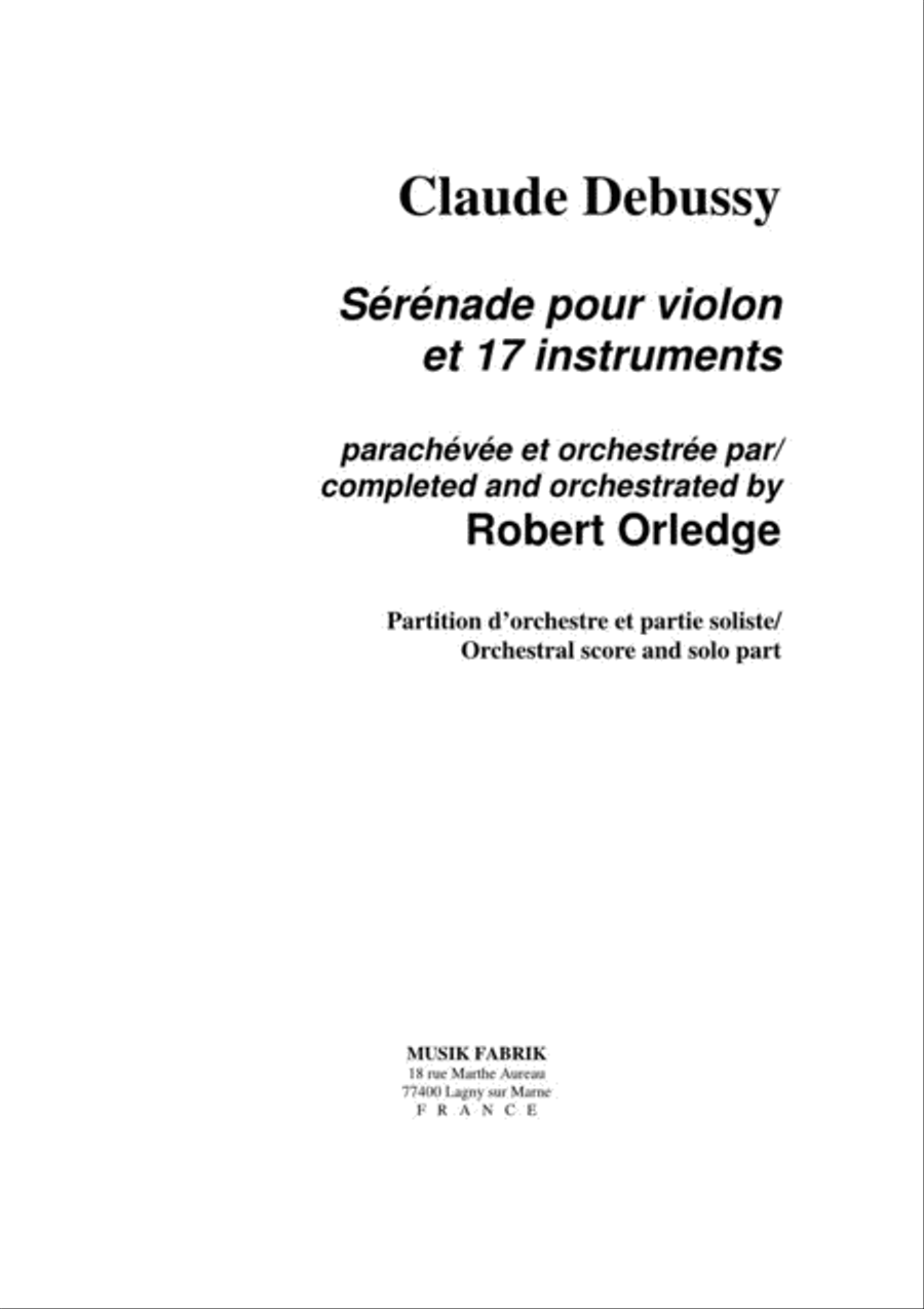 Serenade Violin Solo scores gallery preview page 1