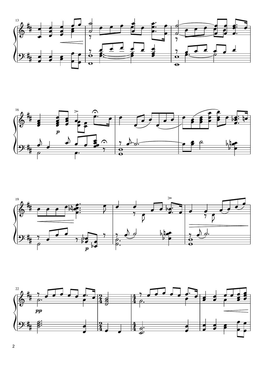 Nessun Dorma Piano Solo scores gallery preview page 2