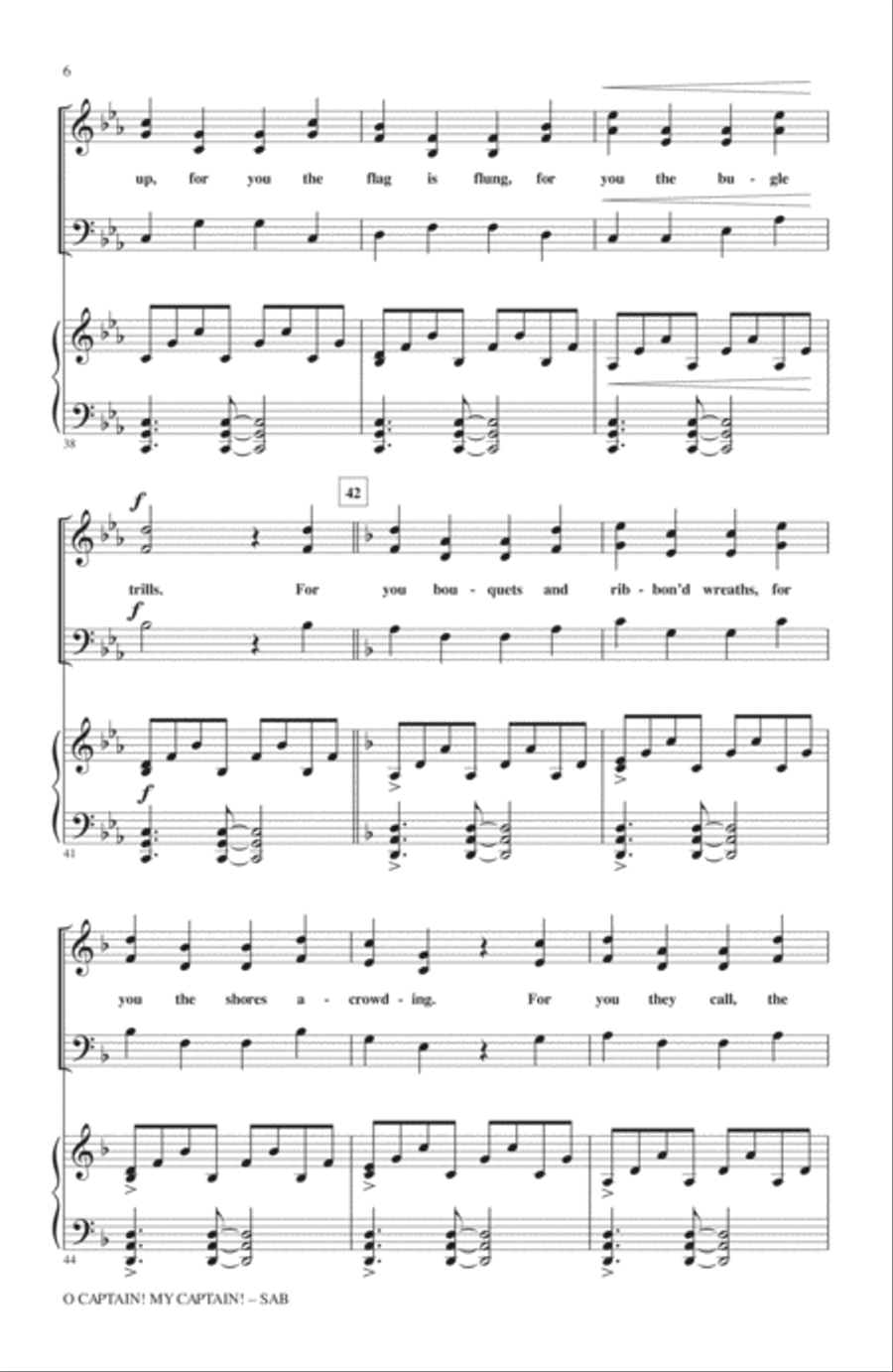 O Captain! My Captain! 3-Part scores gallery preview page 5