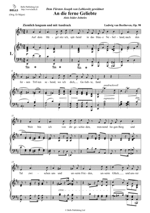 An die ferne Geliebte, Op. 98 (D Major)