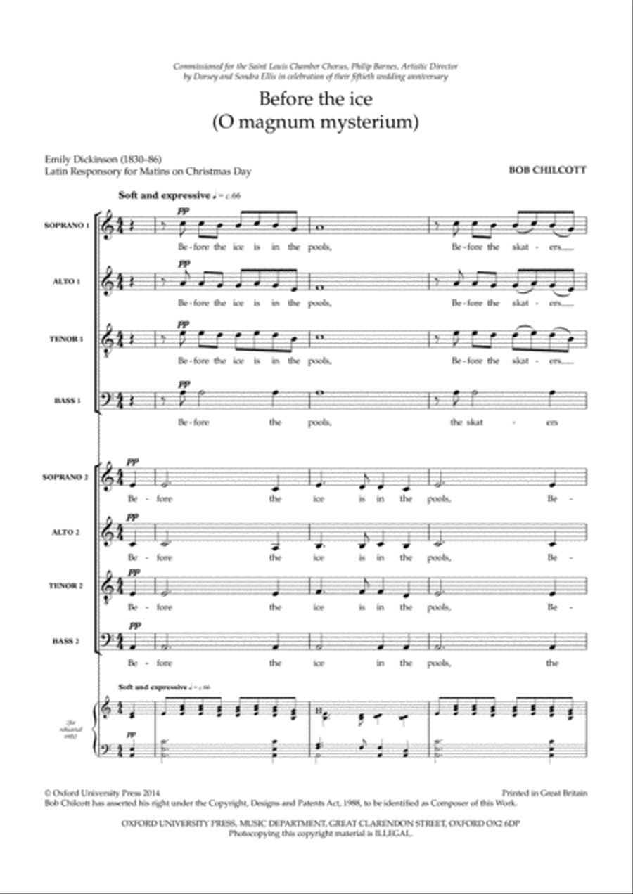Before the ice (O magnum mysterium) SSAATTBB scores gallery preview page 2