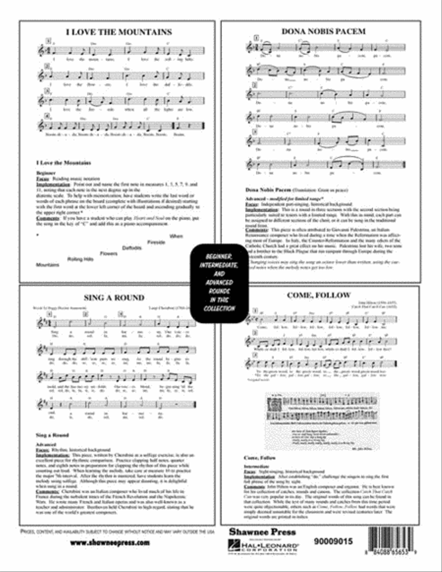 Warming Up with Rounds Choir scores gallery preview page 7
