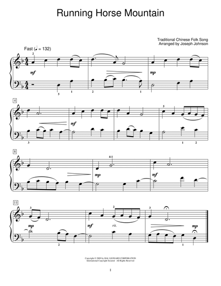 Running Horse Mountain (arr. Joseph Johnson)