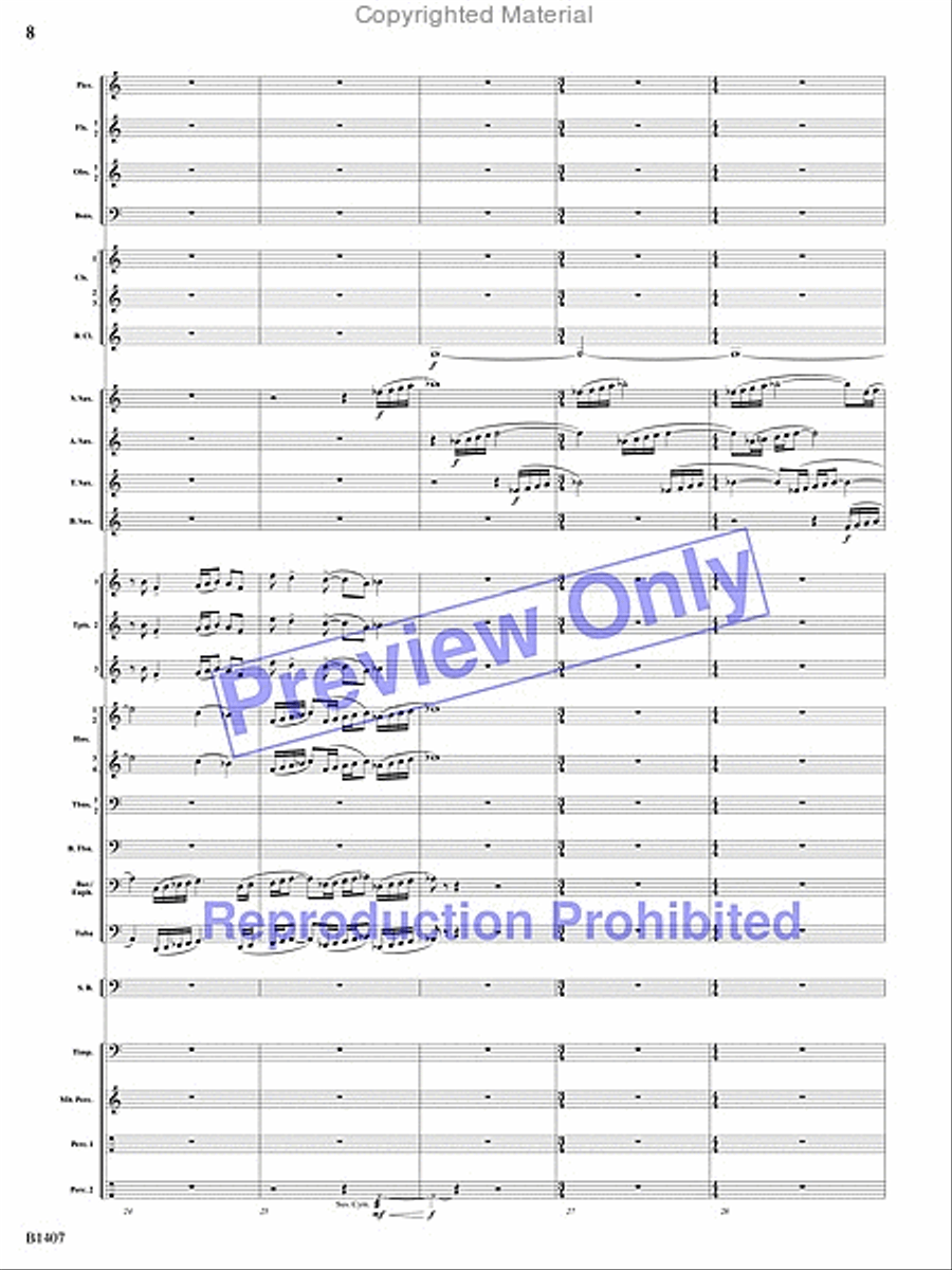 Antiphonal Fanfare Antiphonal Fanfare Concert Band scores gallery preview page 7