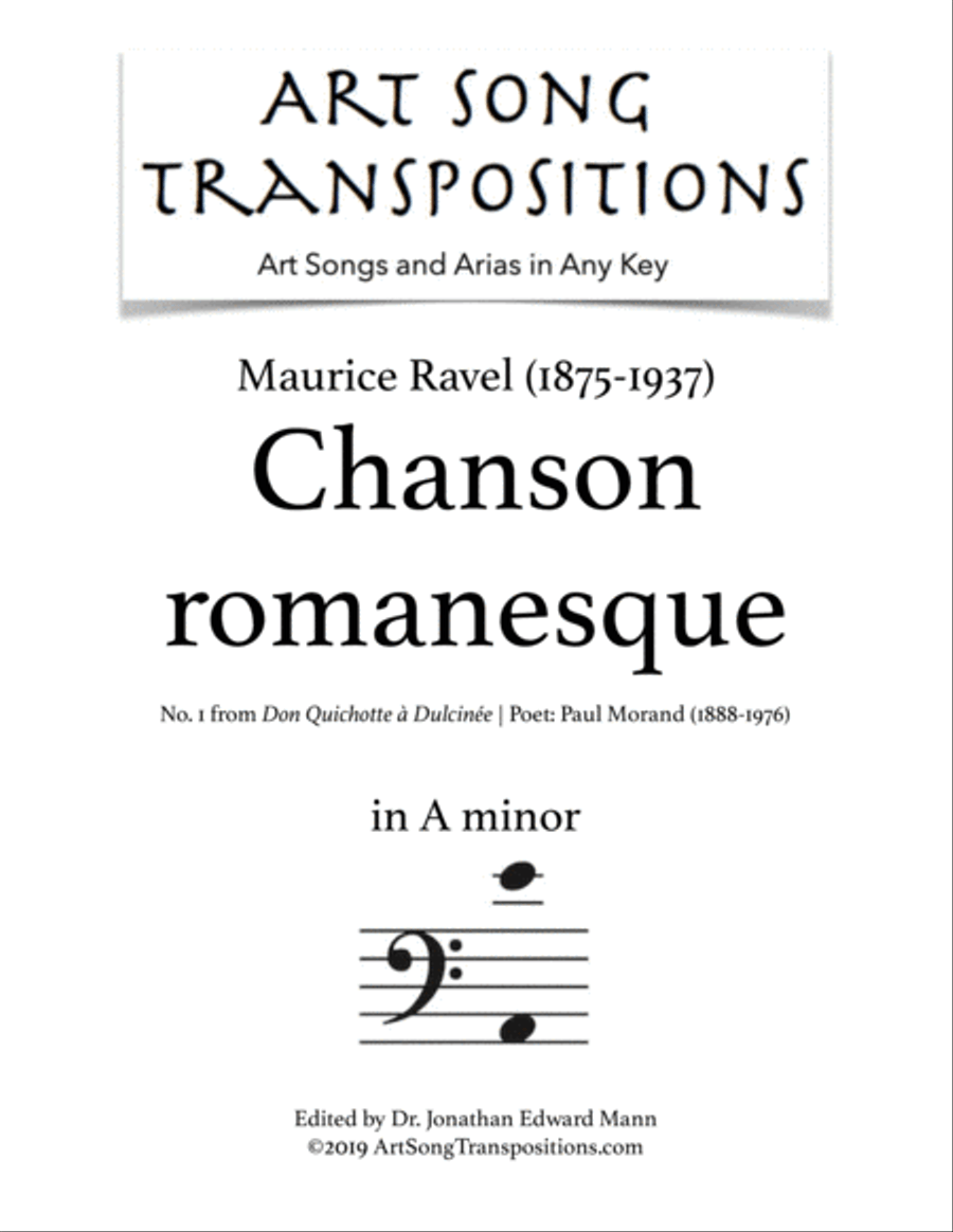 Chanson Romanesque Chanson Romanesque Voice scores gallery preview page 1