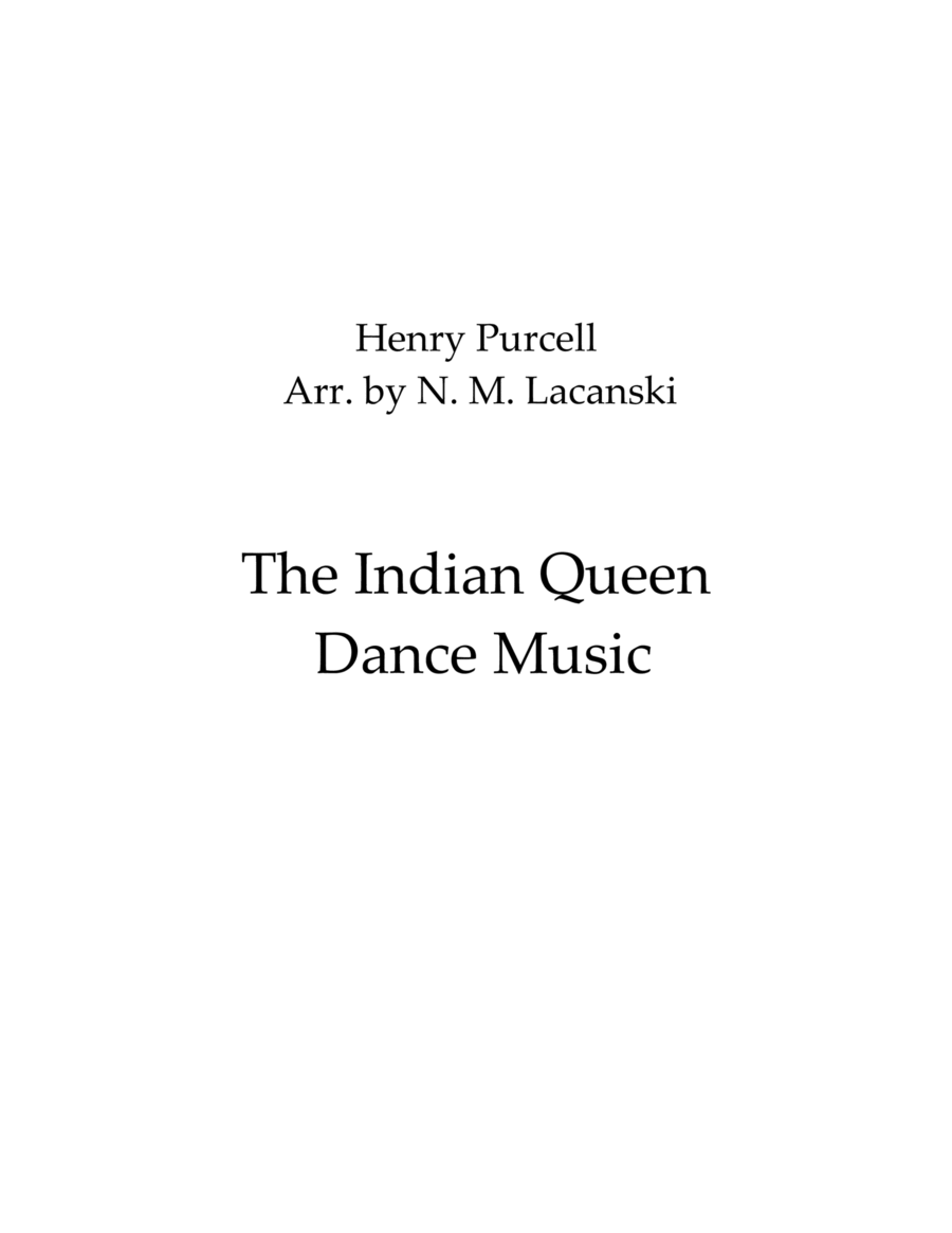 Dance Music from The Indian Queen image number null