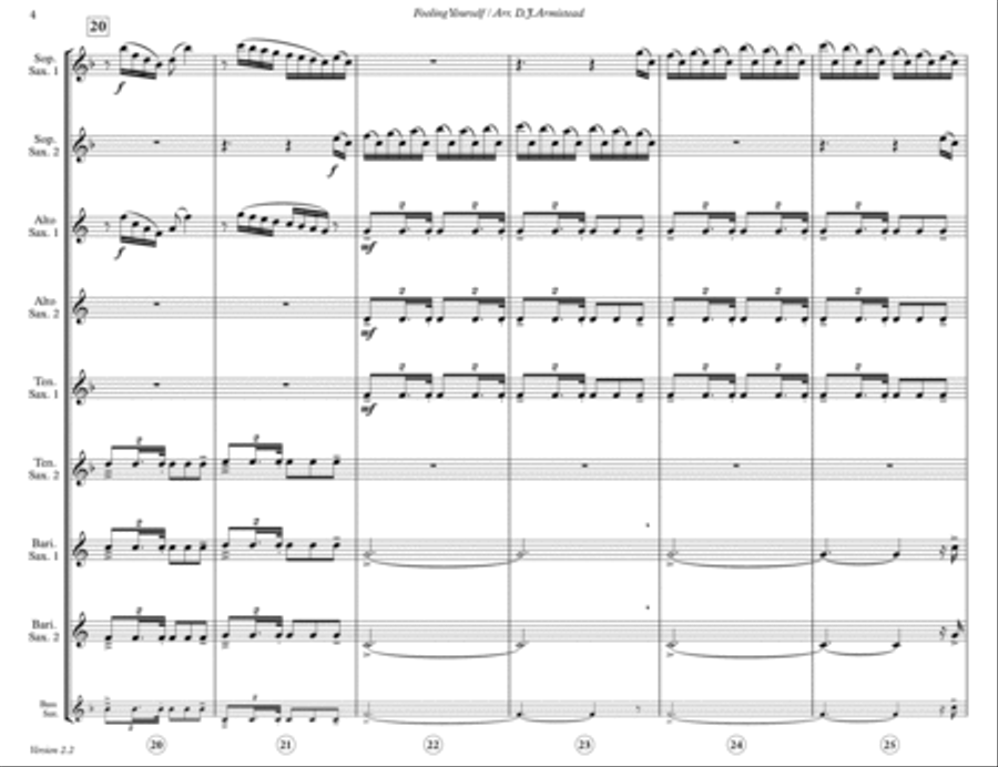 Fooling Yourself (the Angry Young Man) Woodwind Ensemble scores gallery preview page 4