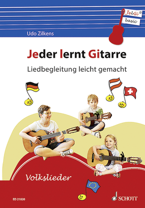 Book cover for Jeder Lernt Gitarre: Liedbegleitung Leicht Gemacht Guitar Method (german)