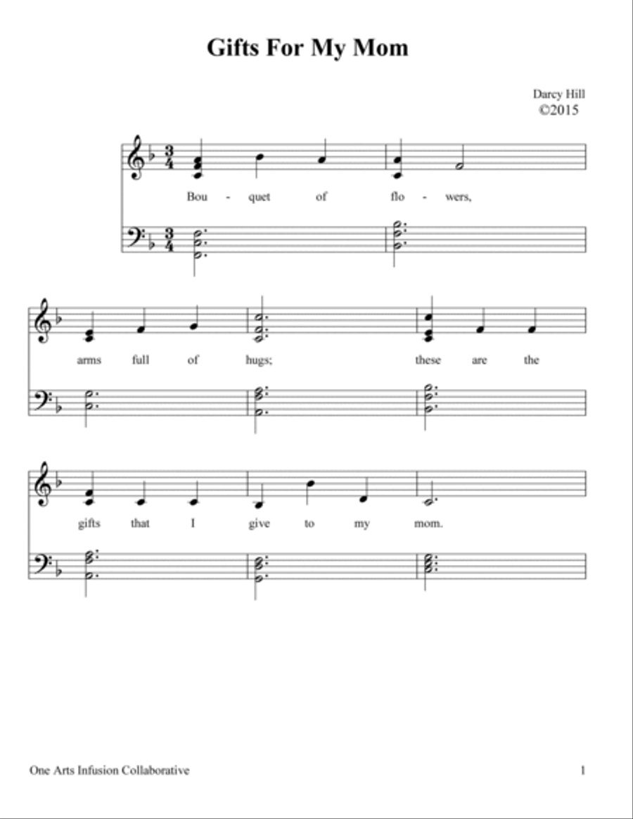 Gifts For My Mom A Children's Song For Mother's Day Voice scores gallery preview page 2
