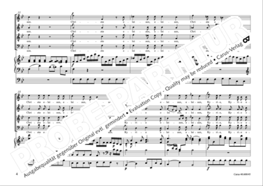 Missa brevis Sti. Joannis de Deo (Kleine Orgelsolomesse) 4-Part scores gallery preview page 5