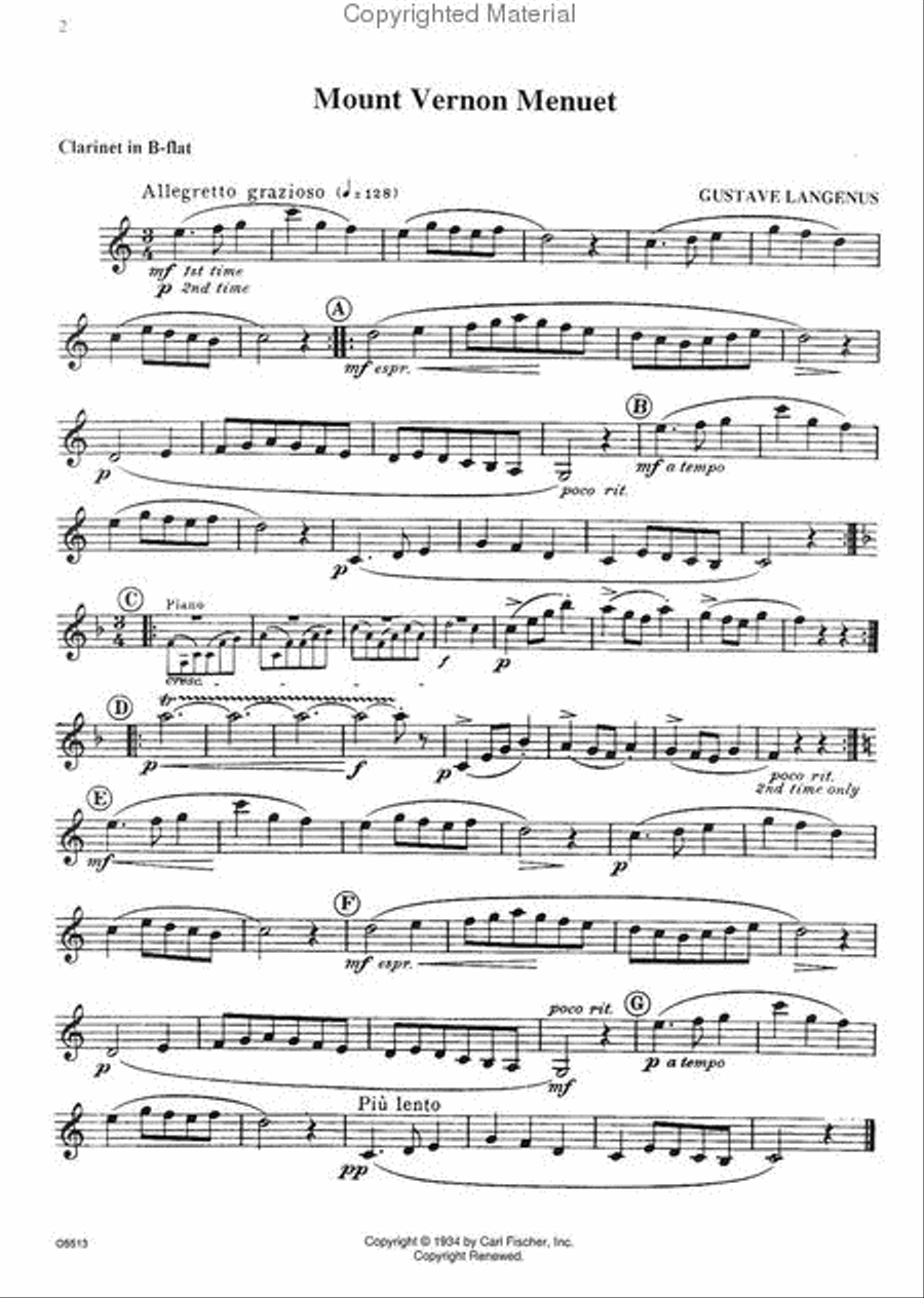Festival Performance Solos - Volume 1 (Clarinet) Clarinet Solo scores gallery preview page 2