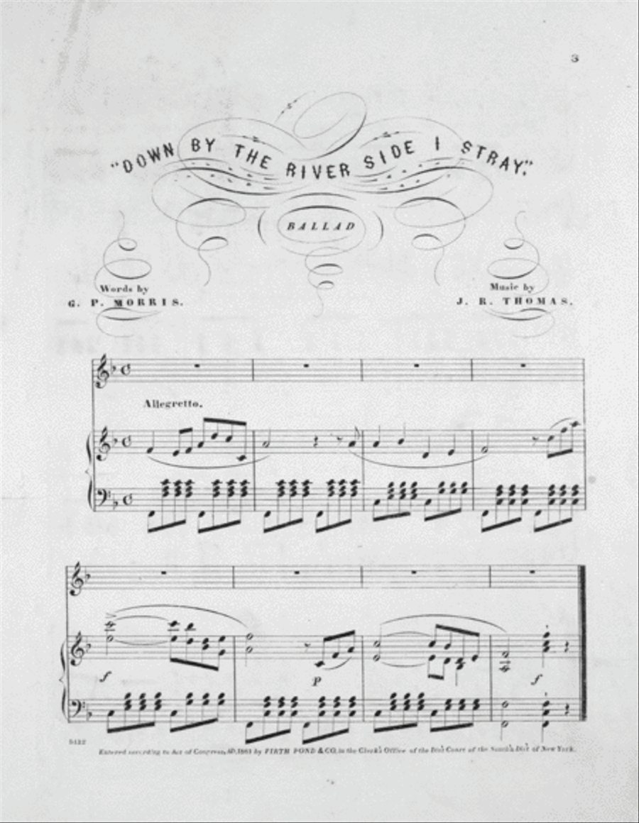 Down By the River Side I Stray. Ballad Voice scores gallery preview page 2