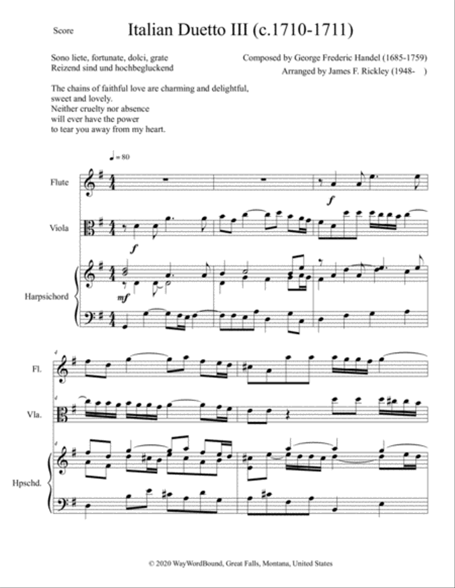 Italian Duetto 3 Small Ensemble scores gallery preview page 1