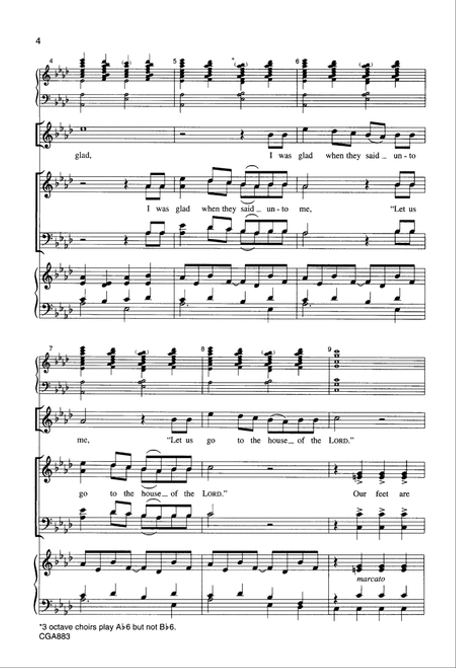 I Was Glad Choir scores gallery preview page 4