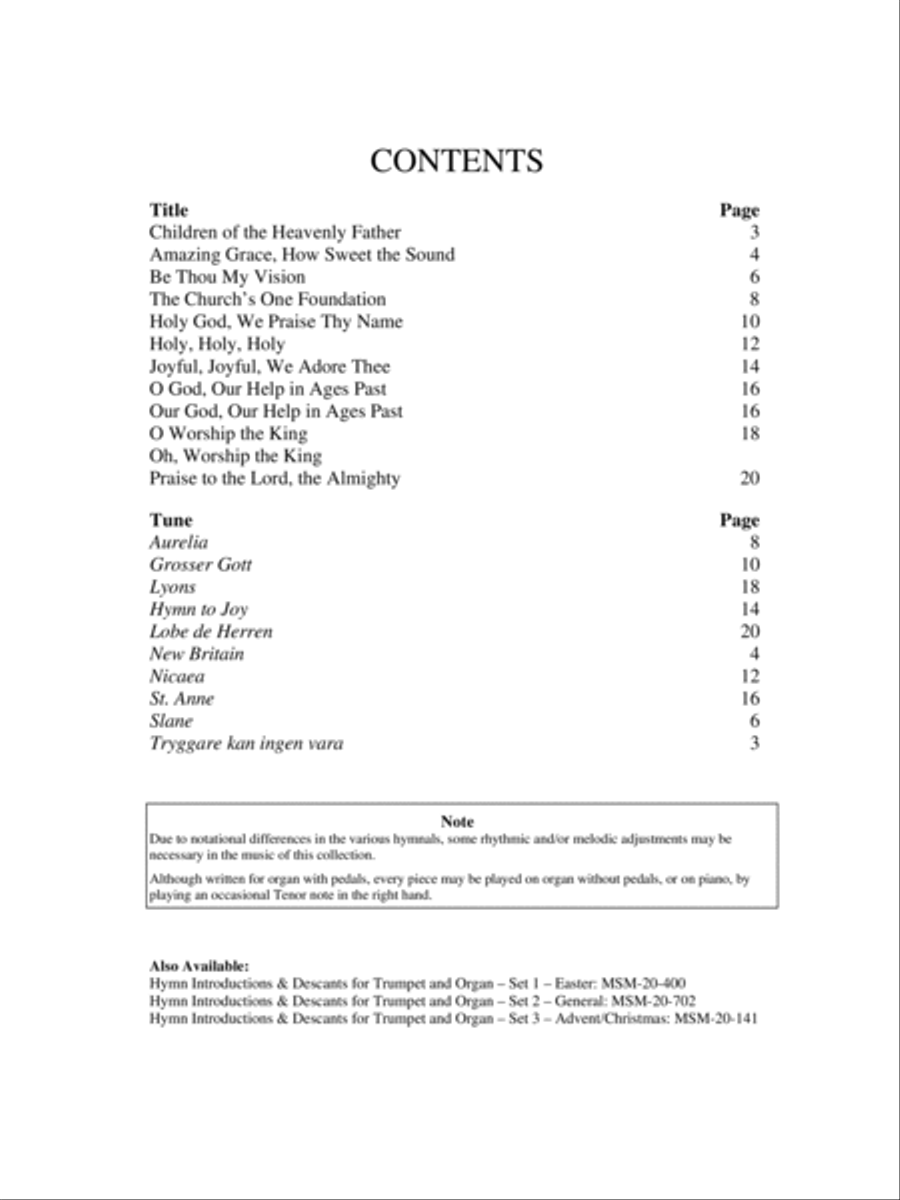 Hymn Introductions and Descants for Trumpet and Organ, Set 4: General Trumpet scores gallery preview page 2