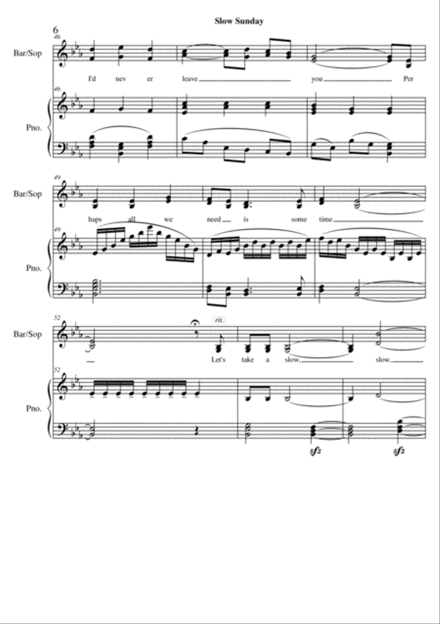 Slow Sunday w Mod Vocal Duet scores gallery preview page 6