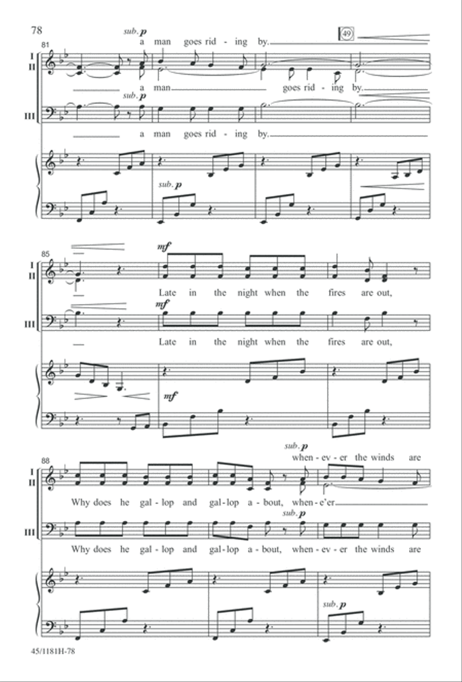 Contemporary Choral Classics 3-Part scores gallery preview page 78