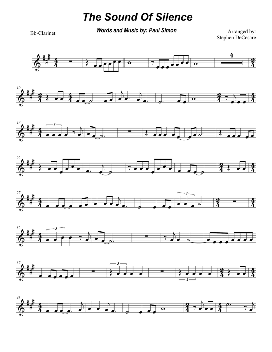 The Sound Of Silence Woodwind Duet scores gallery preview page 6
