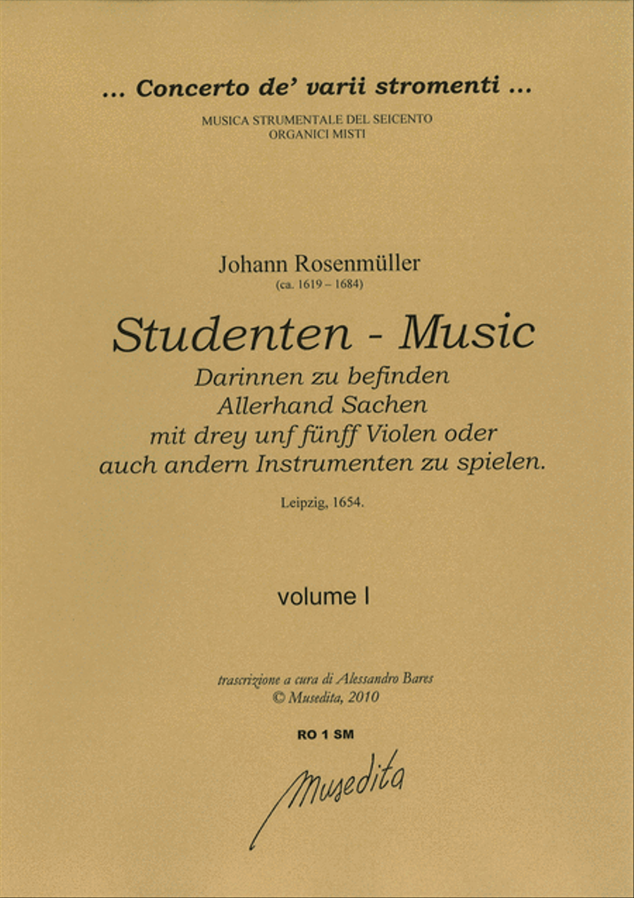 Studenten-Music (Leipzig, 1654) Basso Continuo scores gallery preview page 1