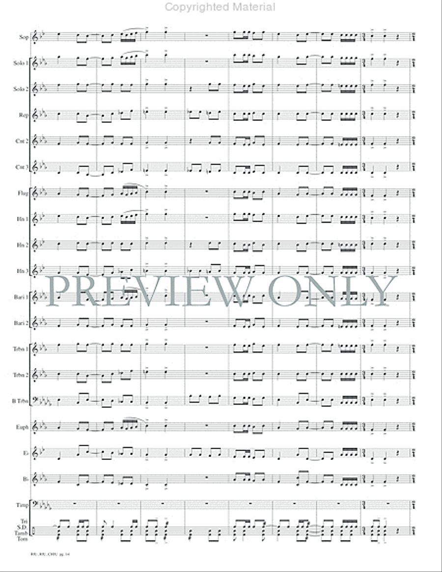 Riu, Riu, Chiu Concert Band scores gallery preview page 16