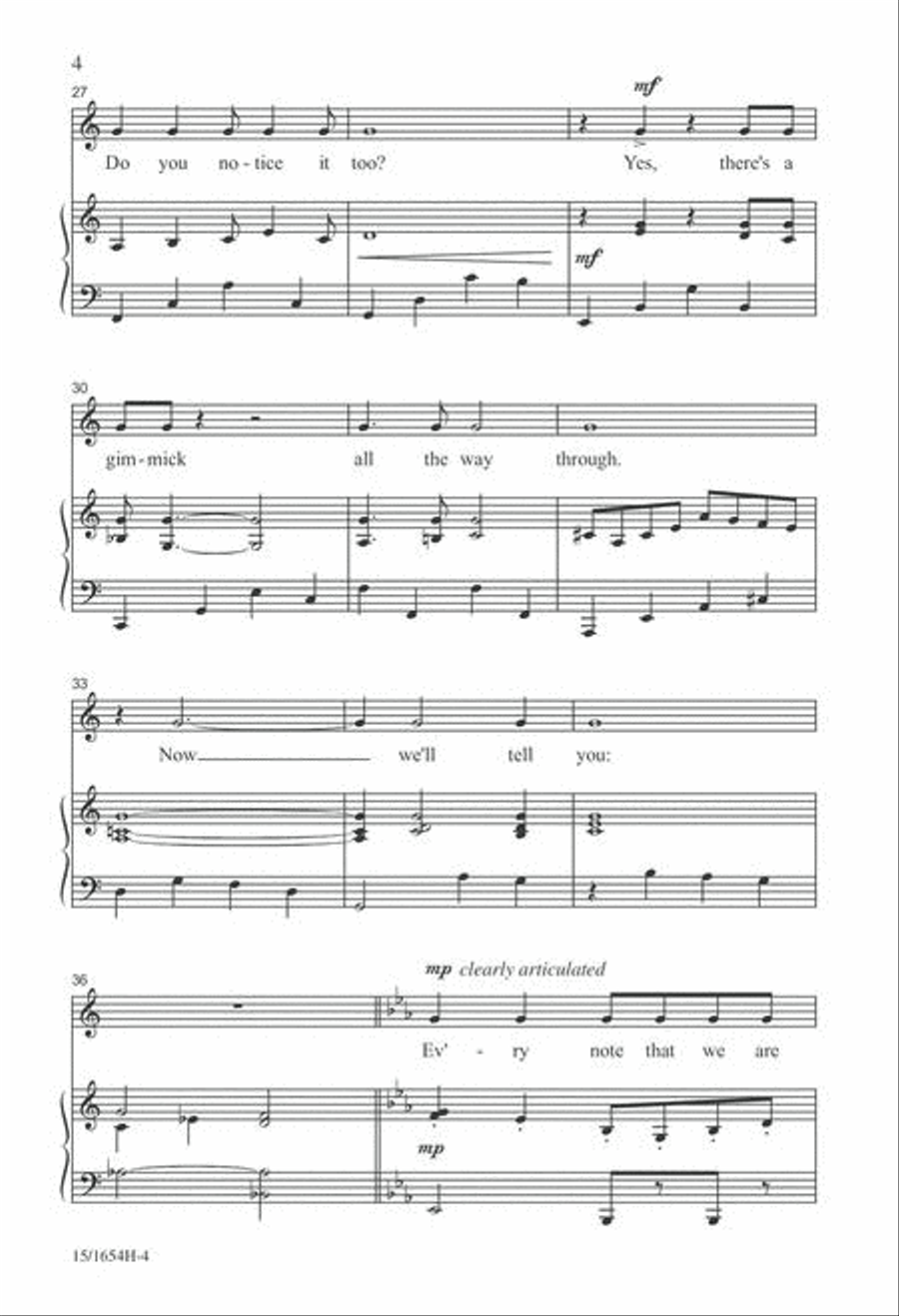 Two Jests for Fun Unison Choir scores gallery preview page 4