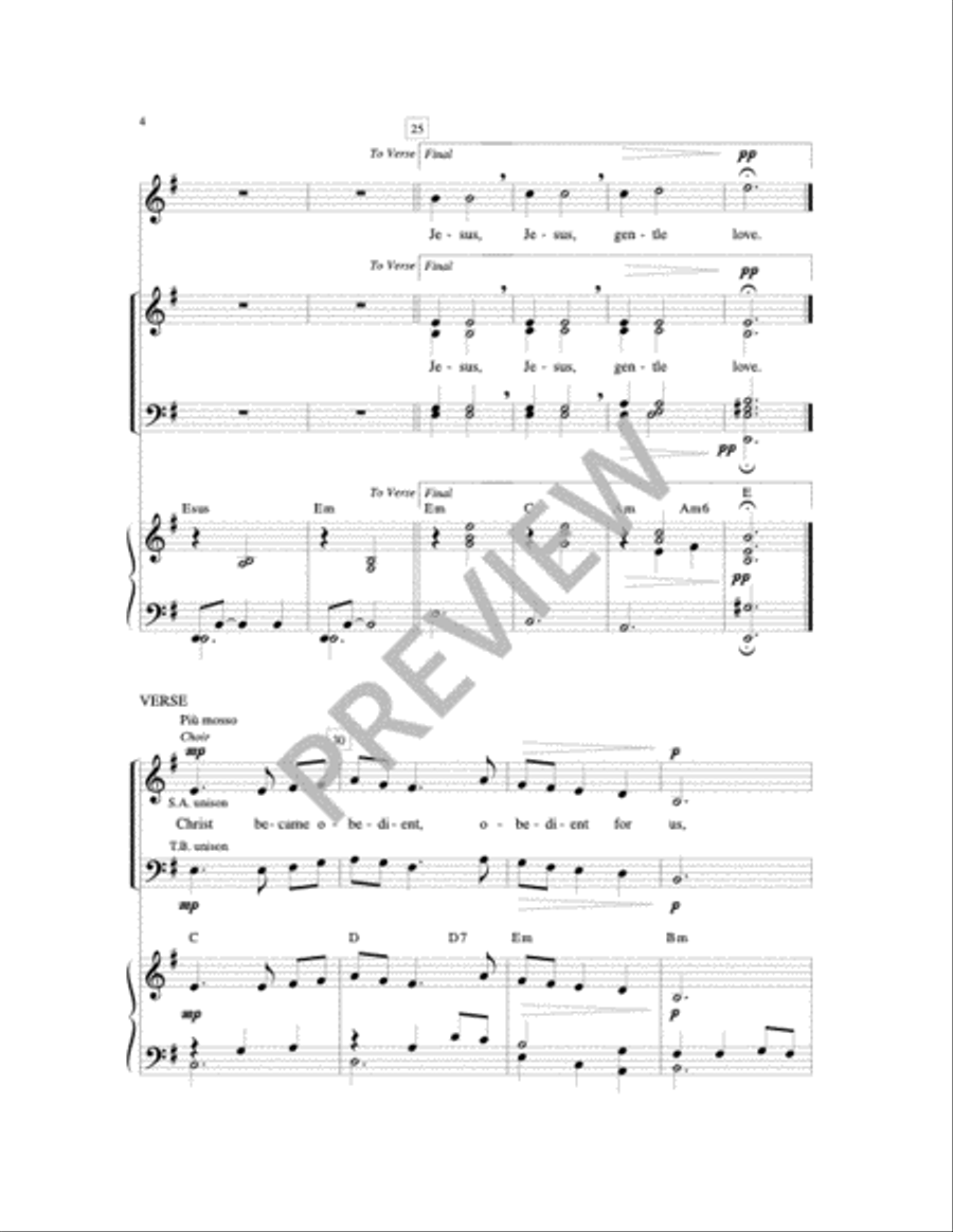 Jesus Gentle Love Piano scores gallery preview page 9