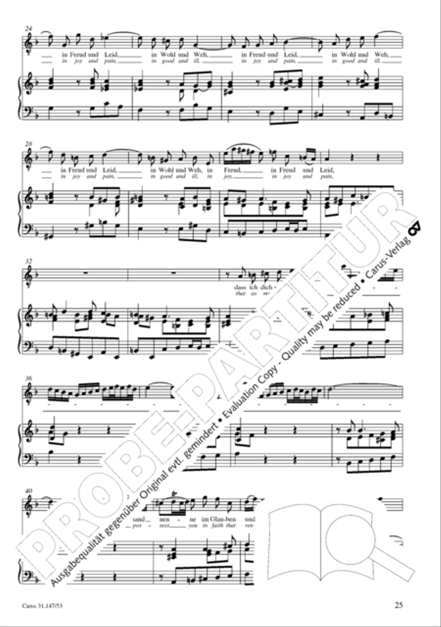 Heart and mouth and thought and action (Herz und Mund und Tat und Leben) (Herz und Mund und Tat und Leben) 4-Part scores gallery preview page 26