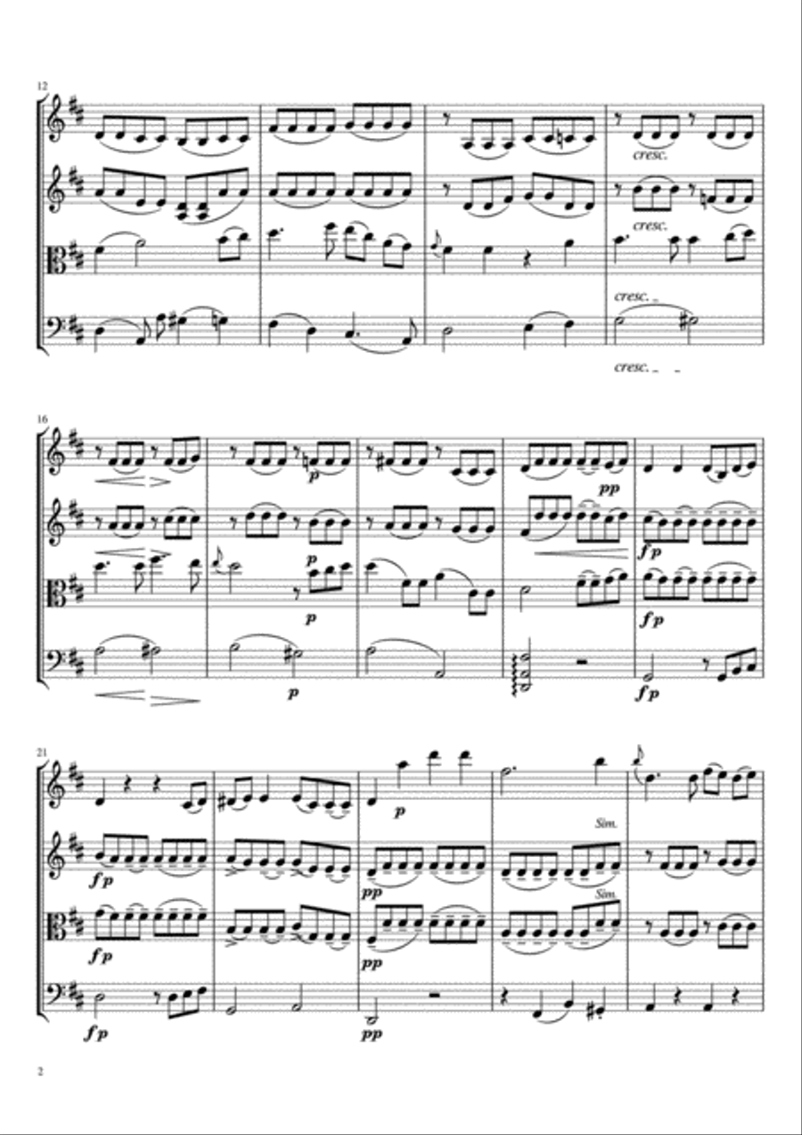 An die Musik String Quartet scores gallery preview page 3