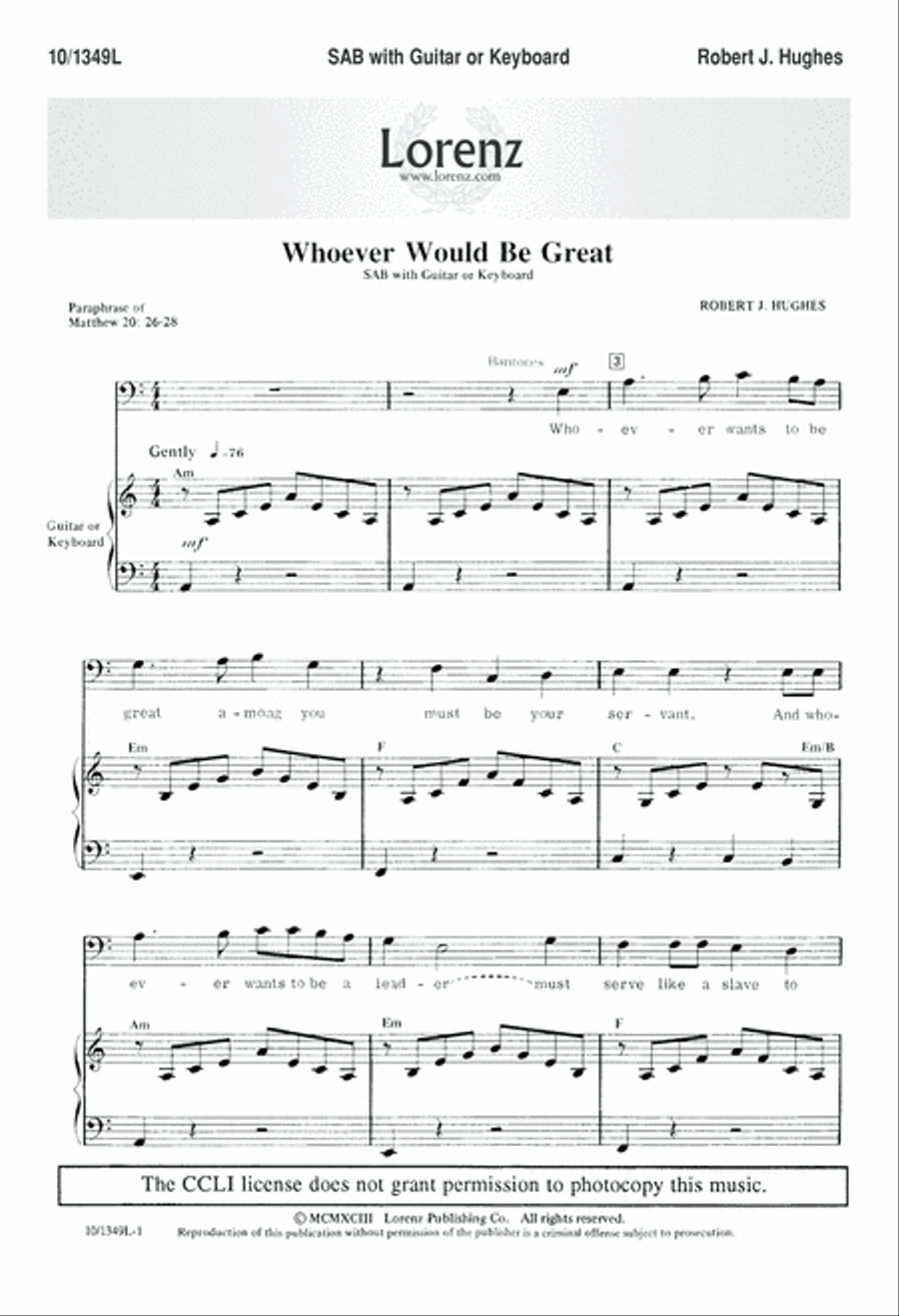 Whoever Would Be Great Whoever Would Be Great 3-Part scores gallery preview page 1
