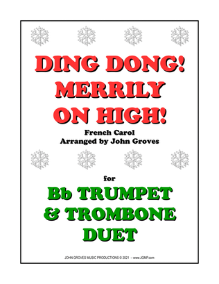 Ding Dong! Merrily on High! - Trumpet & Trombone Duet