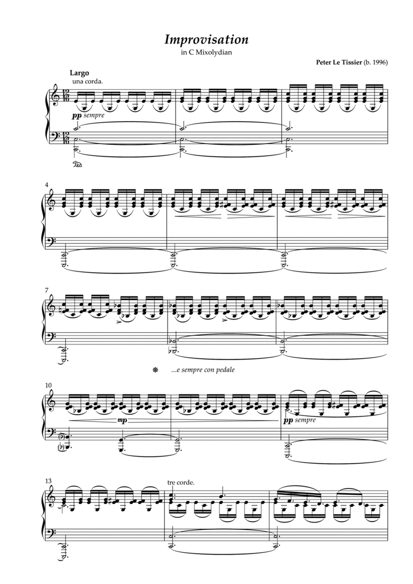 Improvisation in C Mixolydian, Op. 9