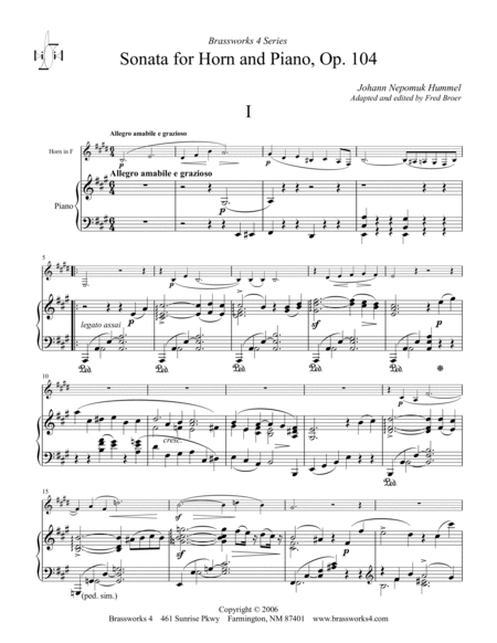 Sonata for Horn and Piano, Op. 104